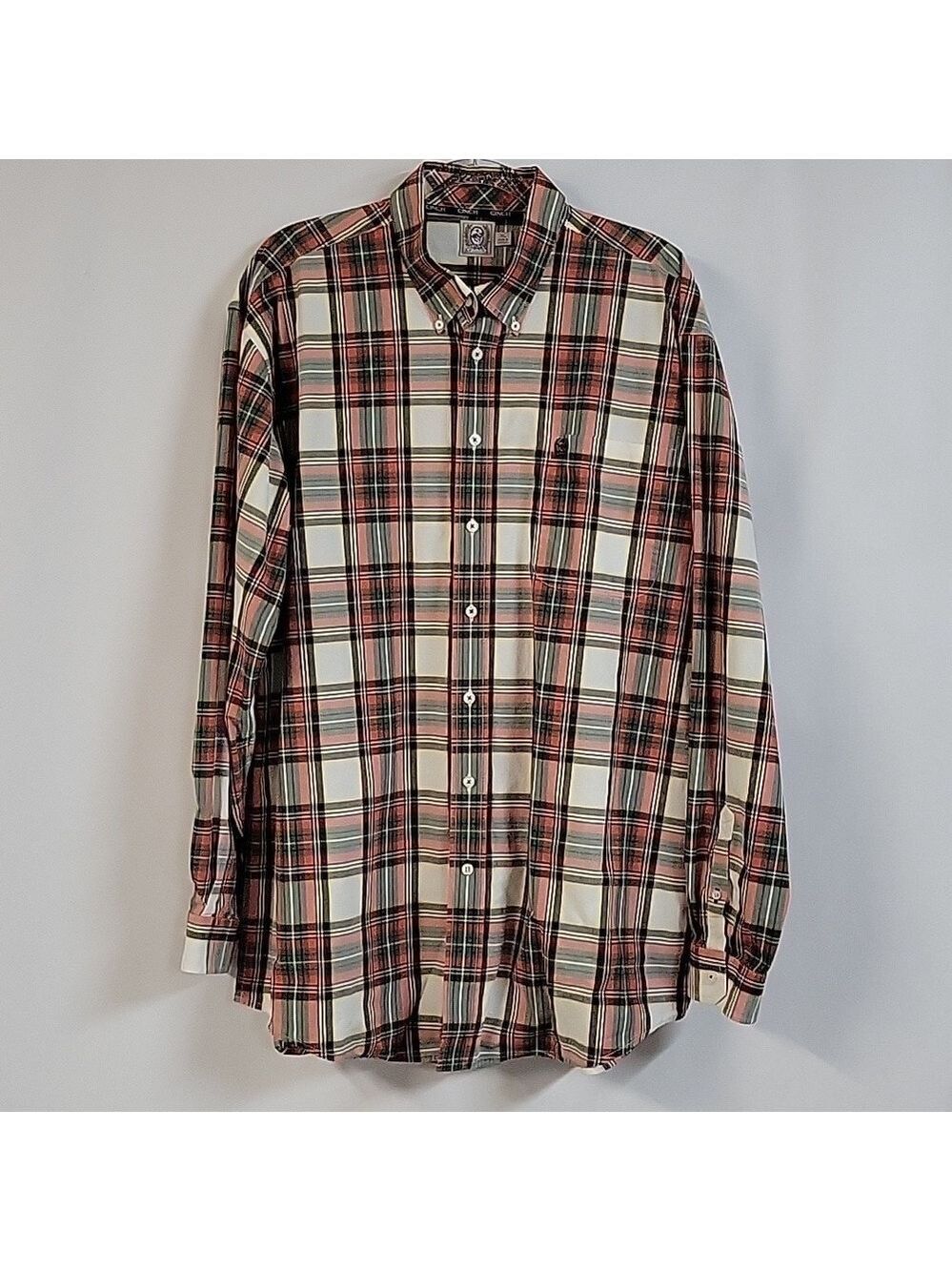 Cinch Men's Long-Sleeved Button-Down Plaid Patterned Shirt, Size XL